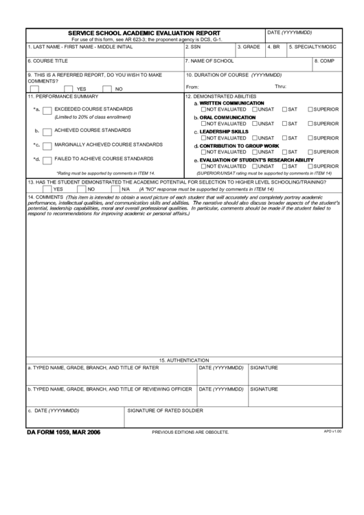 Download Da 1059 Fillable Form Suttleandking