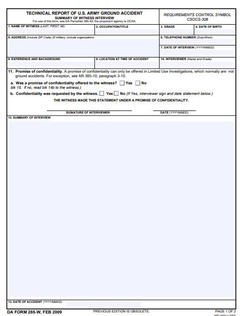 Download da 285-W Form