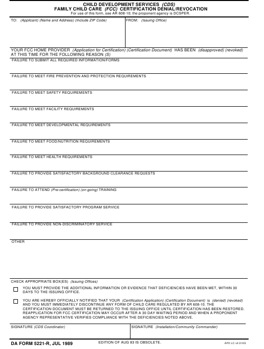 Download da 5221-R Form