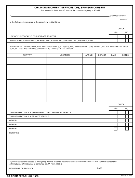 Download da 5222-R Form