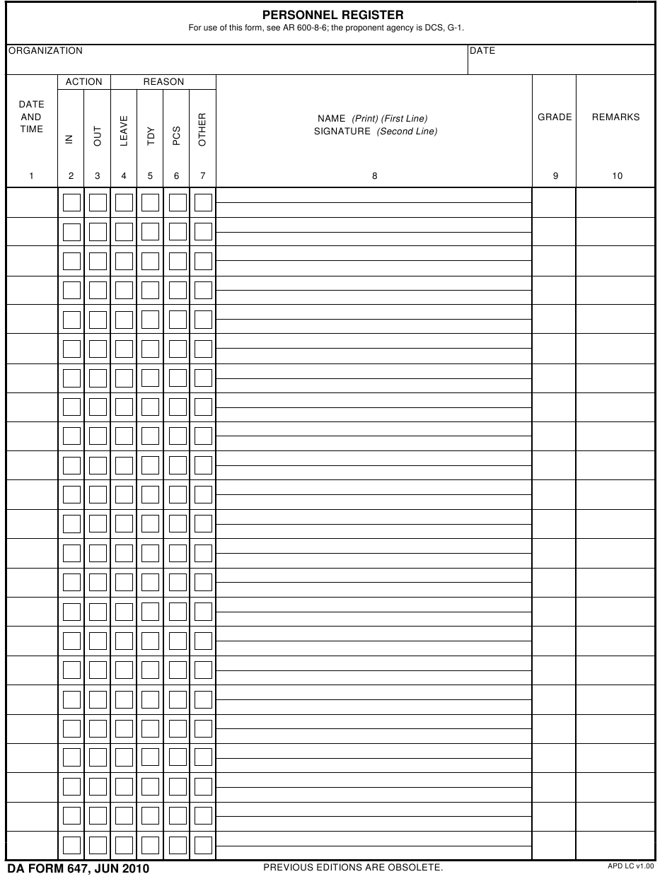 Download da 647 Form