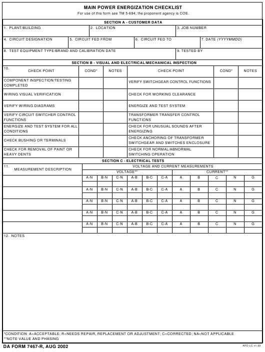 Download da 7467-R Form