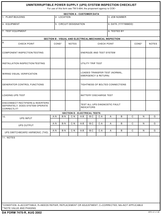 Download da 7475-R Form