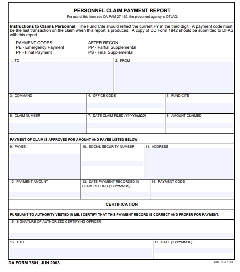 Download da 7501 Form