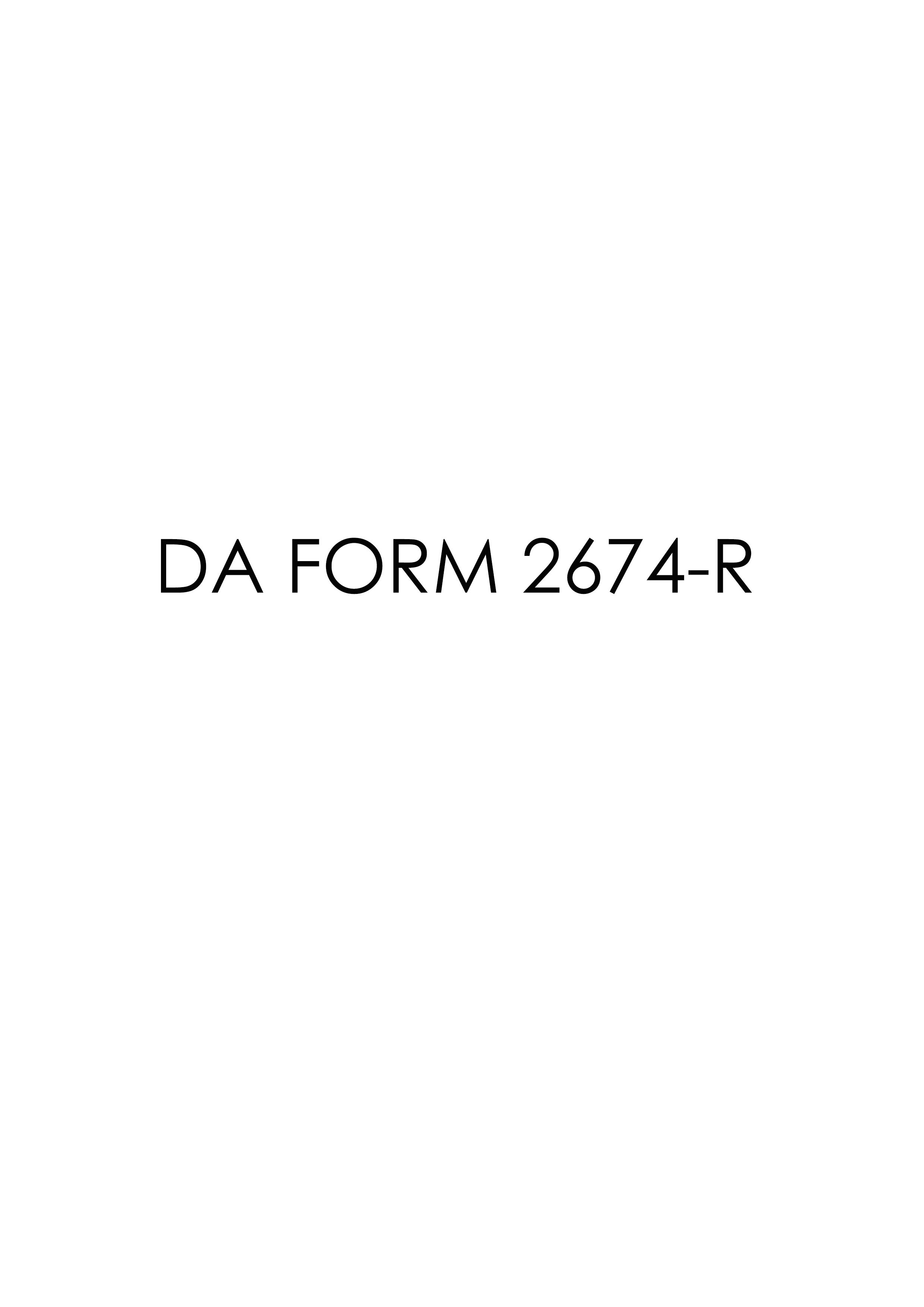 Download da 2674-R Form