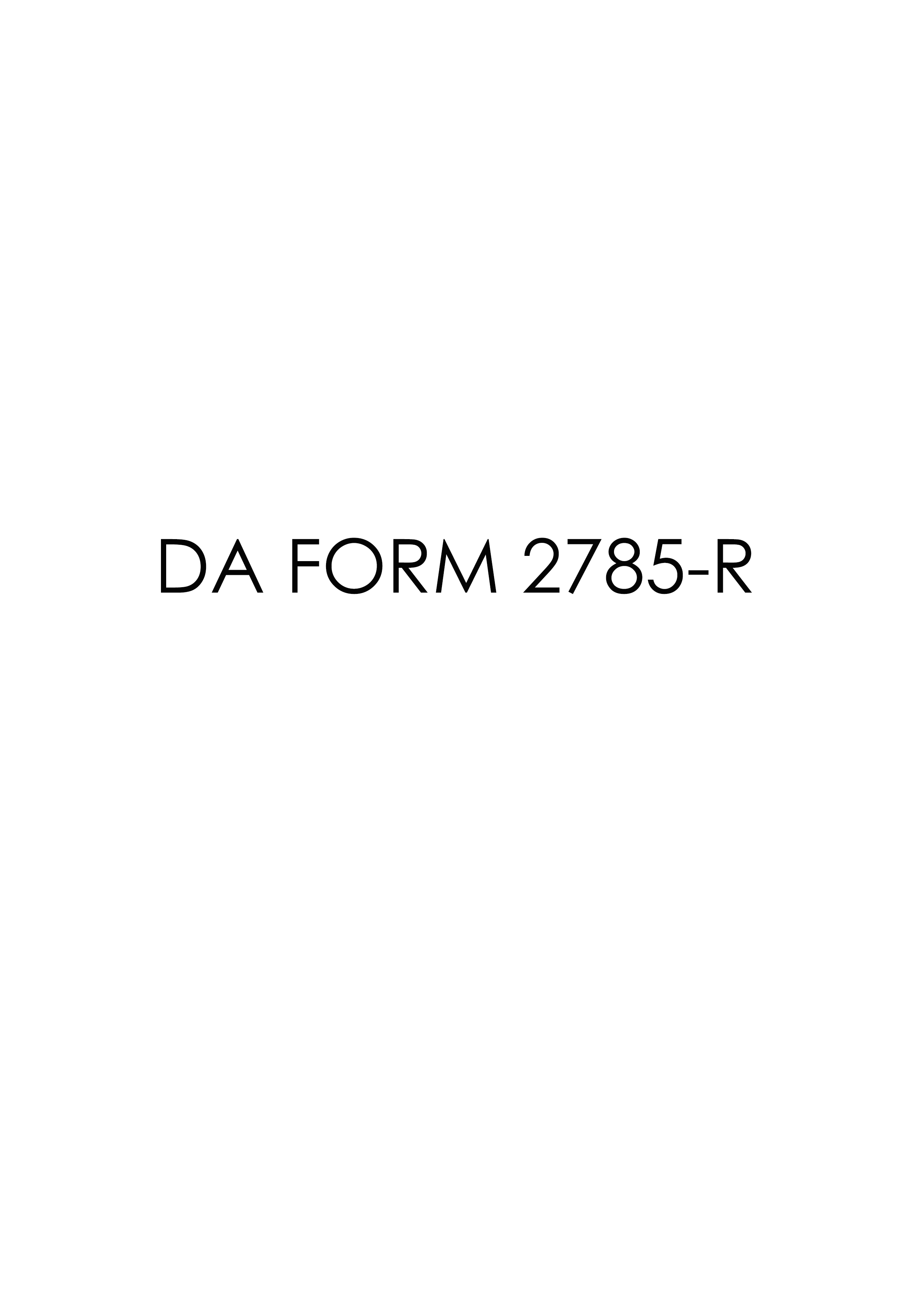 Download da 2785-R Form