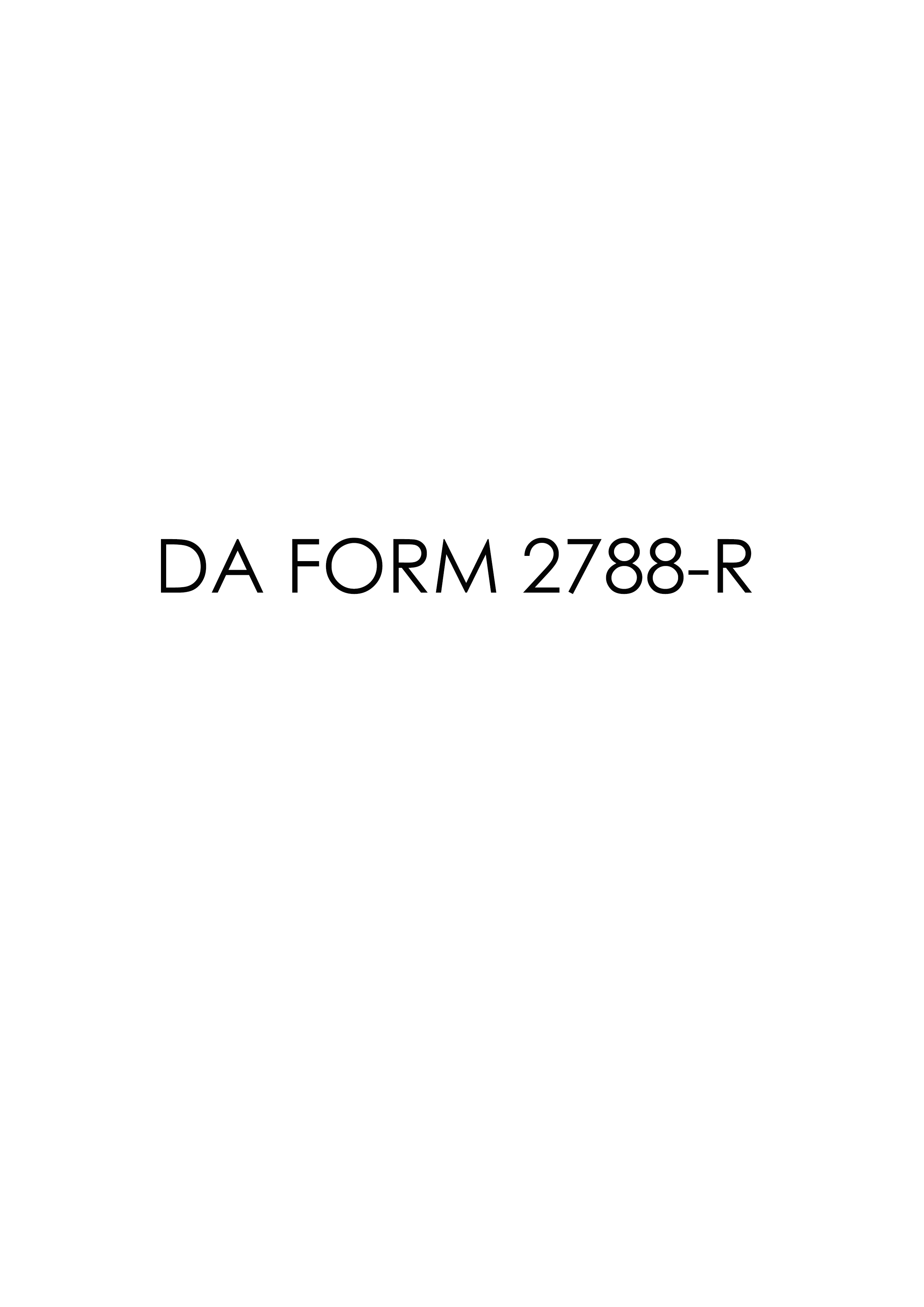 Download da 2788-R Form