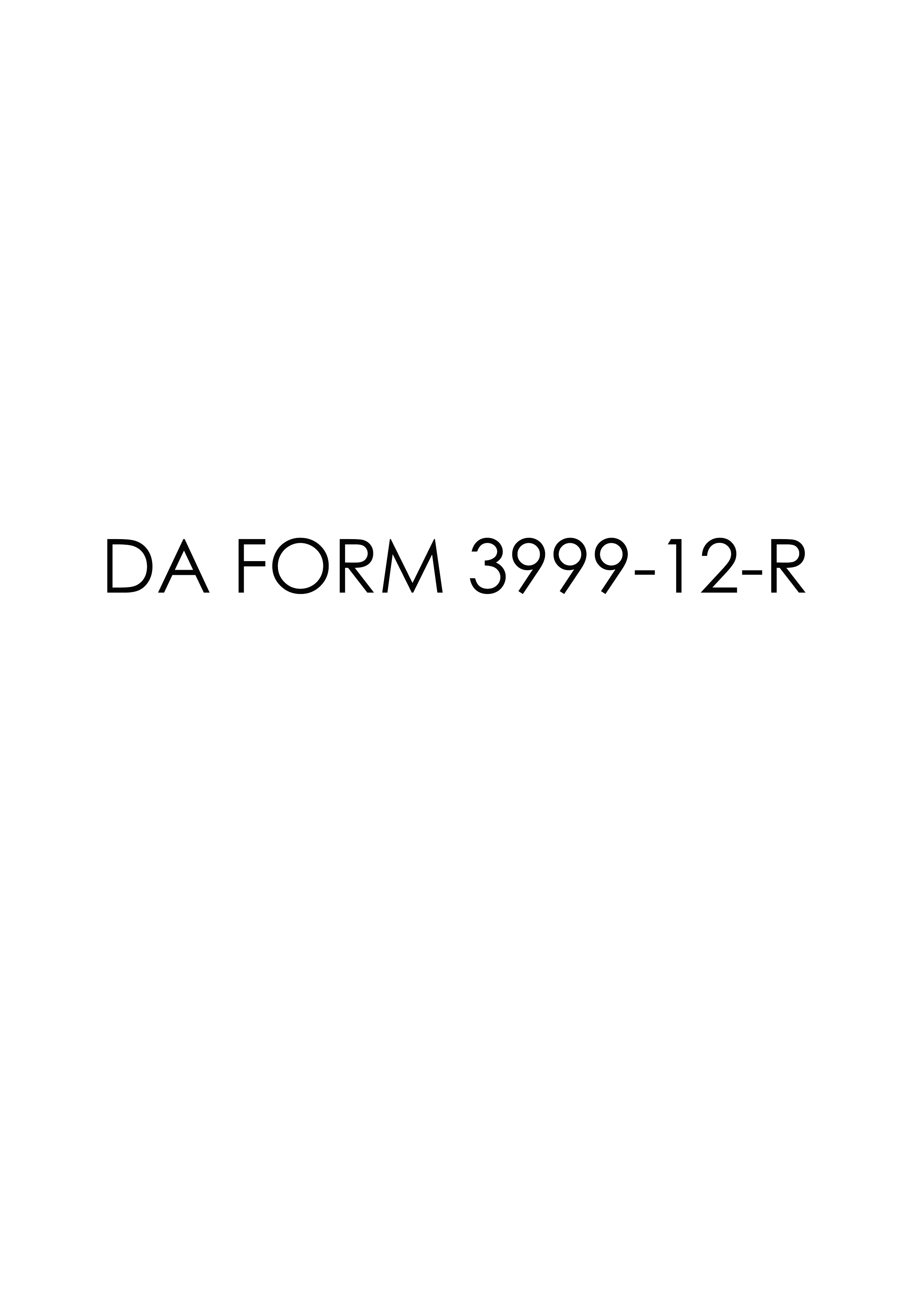 Download da 3999-12-R Form