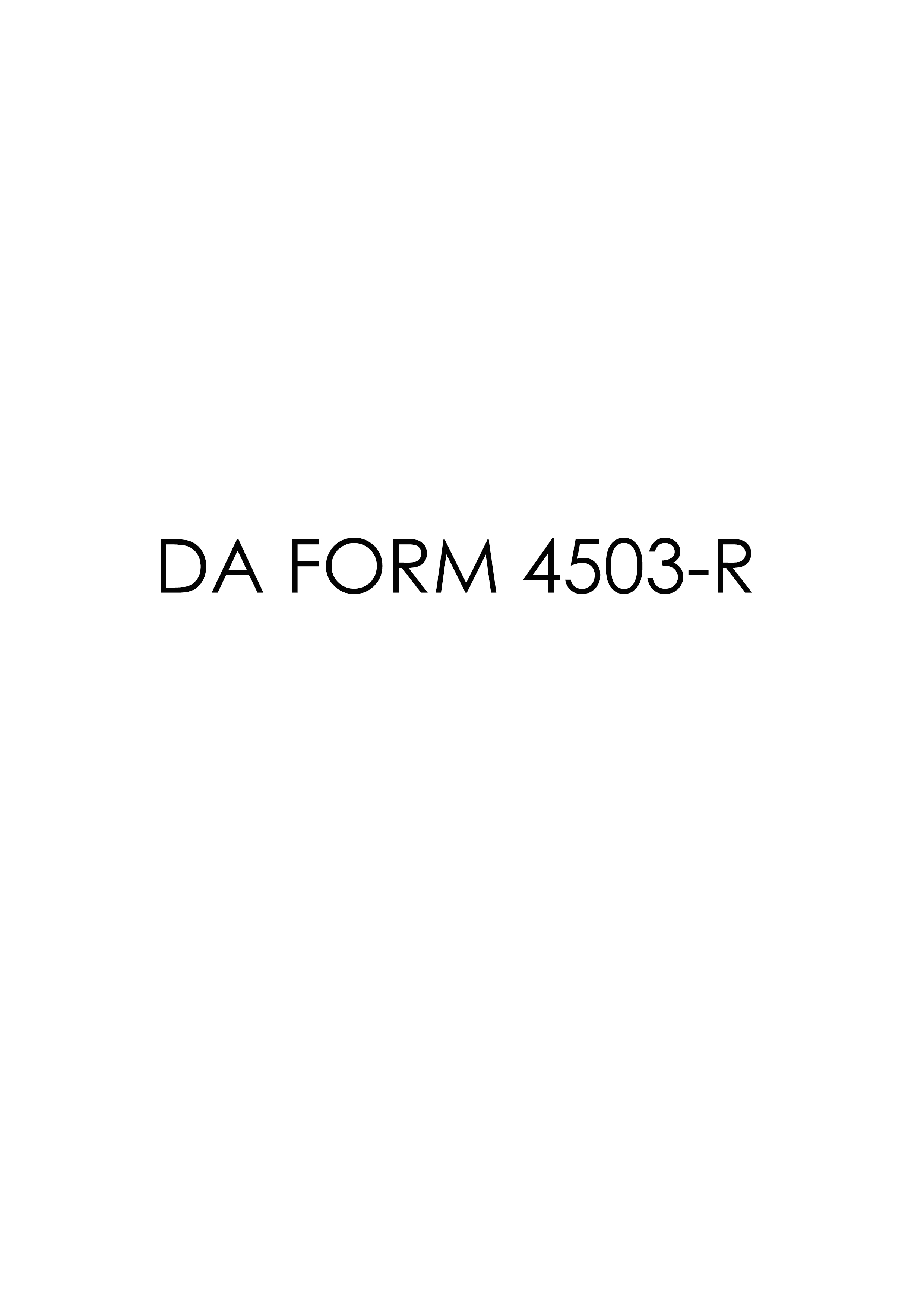 Download da 4503-R Form