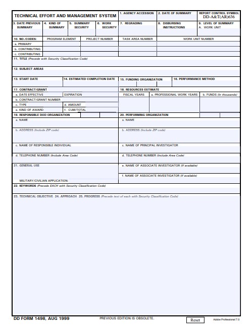 Download dd 1498 Form