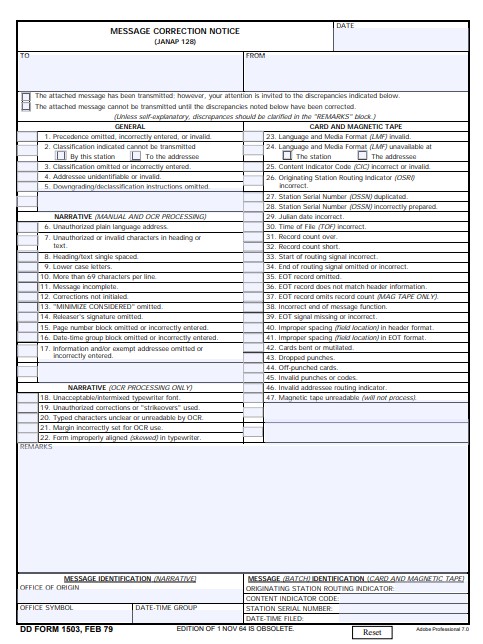 Download dd 1503 Form