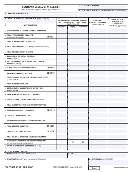 Download dd 1597 Form