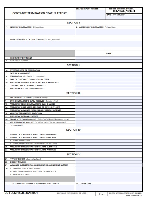 Download dd 1598 Form