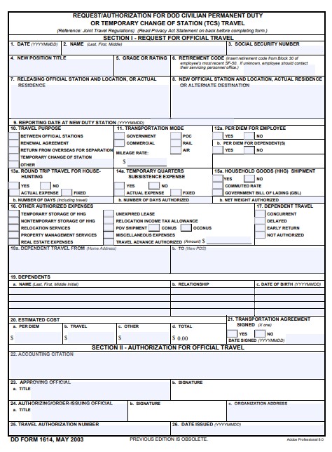 Download dd 1614 Form