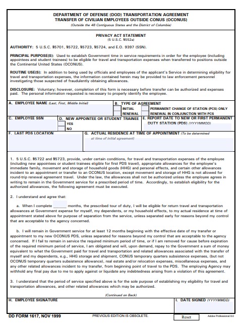 Download dd 1617 Form