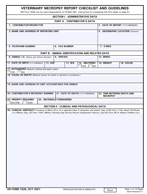 Download dd 1626 Form