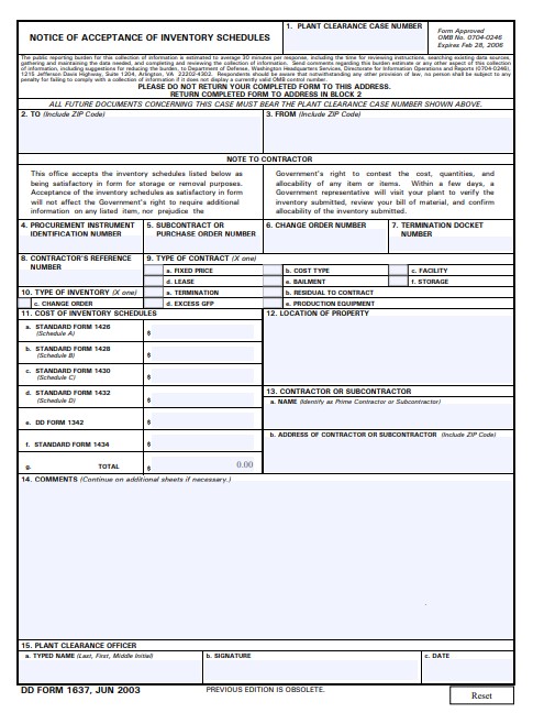 Download dd 1637 Form