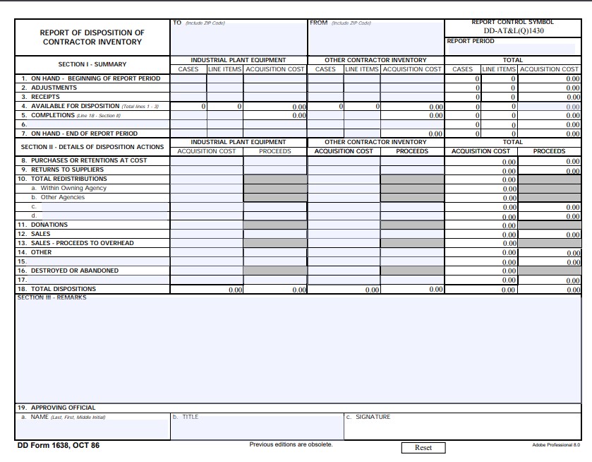 Download dd 1638 Form