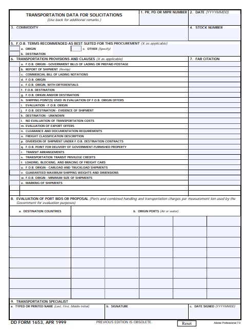 Download dd 1653 Form