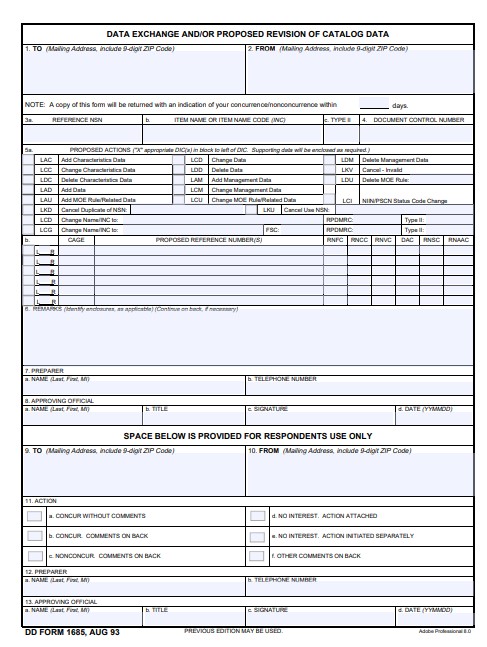 Download dd 1685 Form