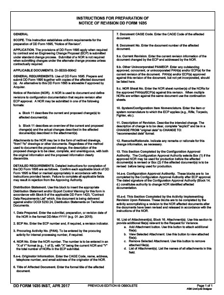 Download dd 1695-INST Form