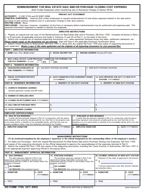 Download dd 1705 Form