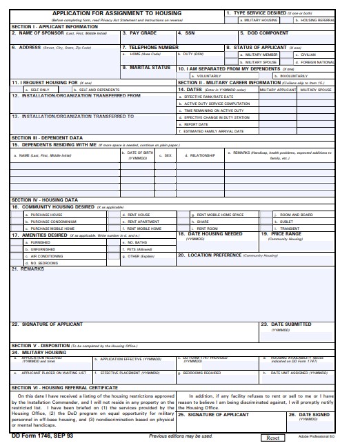 Download dd 1746 Form