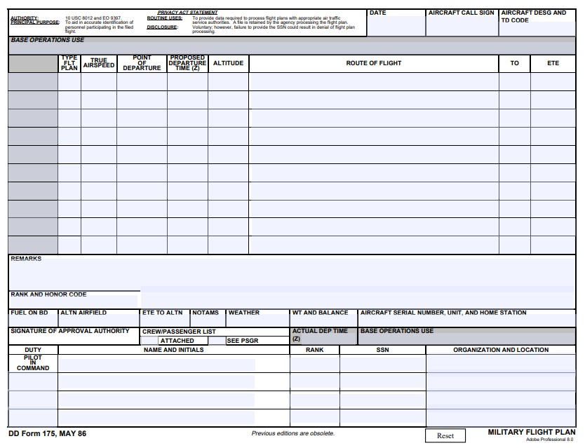 Download dd 175 Fillable Form