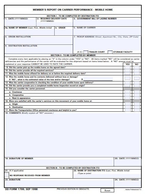 Download dd 1799 Form