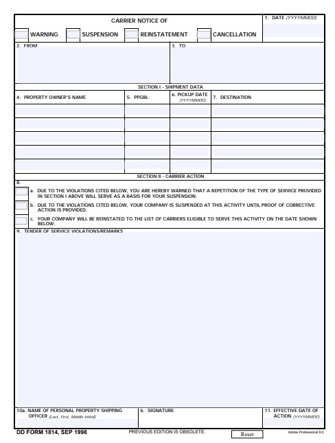 Download dd 1814 Form