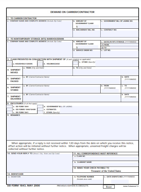 Download dd 1843 Form