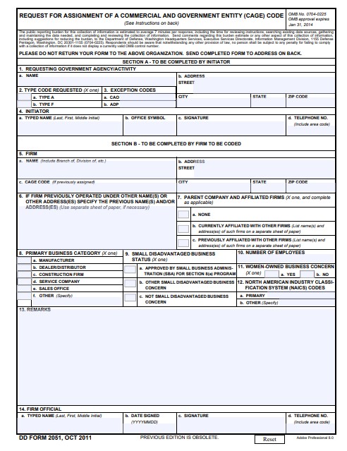 Download dd 2051 Form