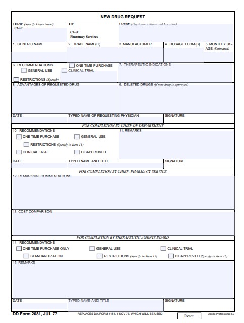 Download dd 2081 Form