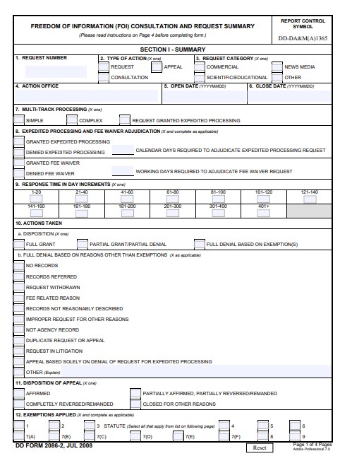 Download dd 2086-2 Form