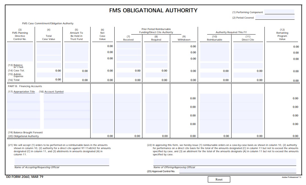 Download dd 2060 Form