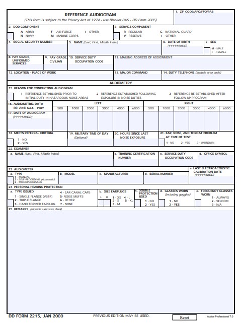 Download dd 2215 Form