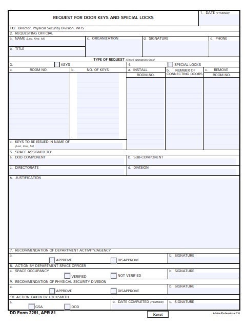 Download dd 2251 Form