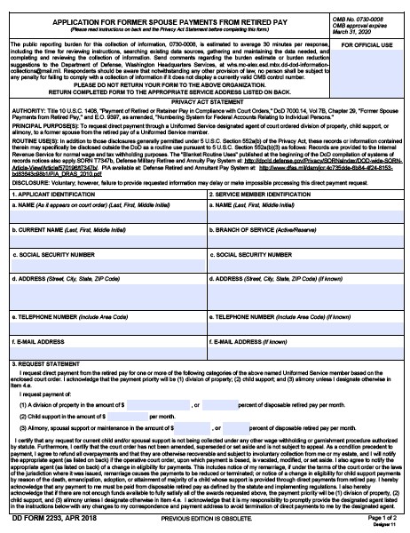 Download dd 2293 Form