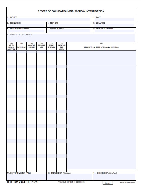 Download dd 2464 Form