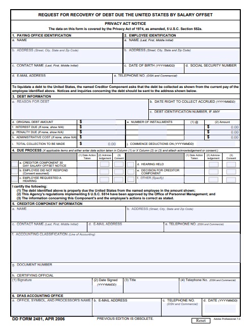 Download dd 2481 Form