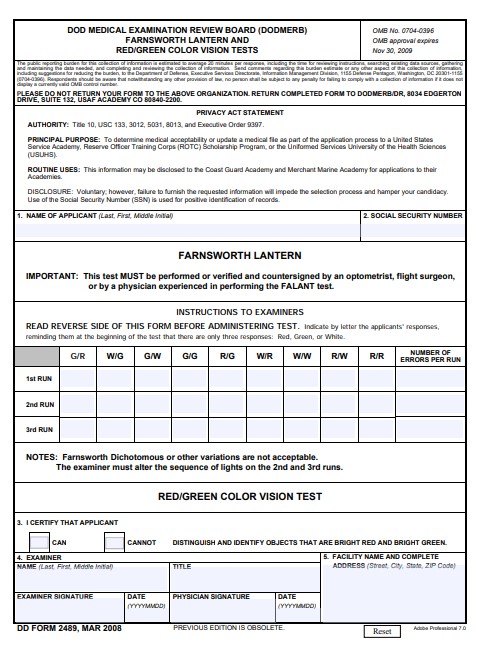 Download dd 2489 Form