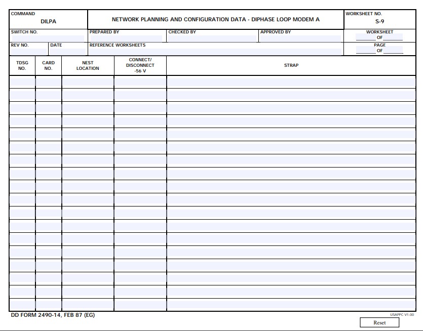 Download dd 2490-14 Form