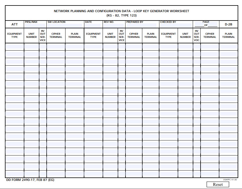 Download dd 2490-17 Form