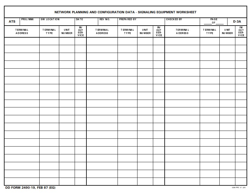 Download dd 2490-19 Form