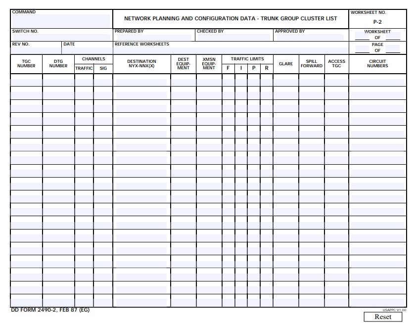 Download dd 2490-2 Form