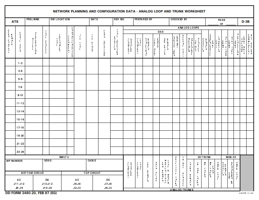 Download dd 2490-20 Form