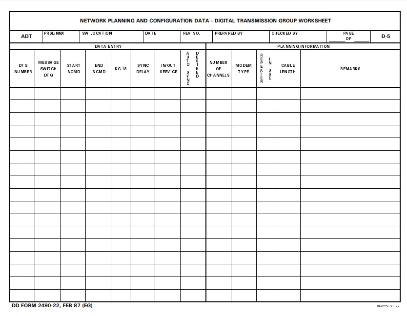 Download dd 2490-22 Form