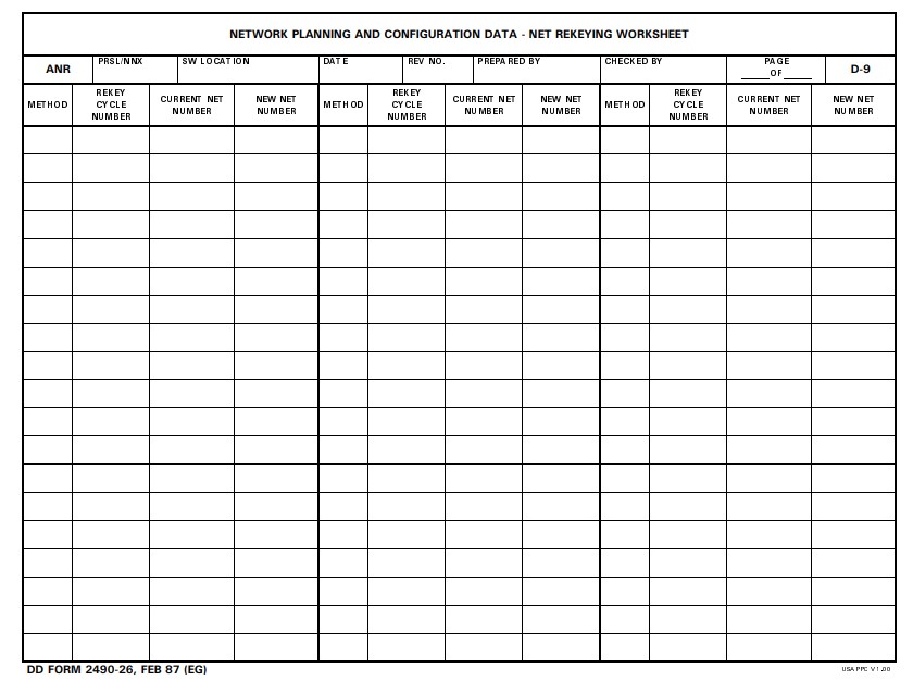 Download dd 2490-26 Form