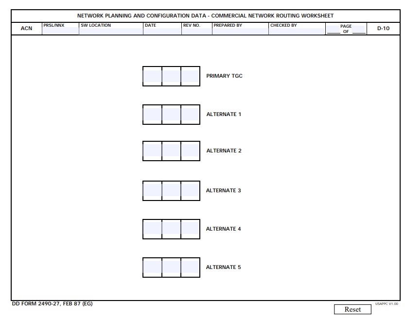 Download dd 2490-27 Form