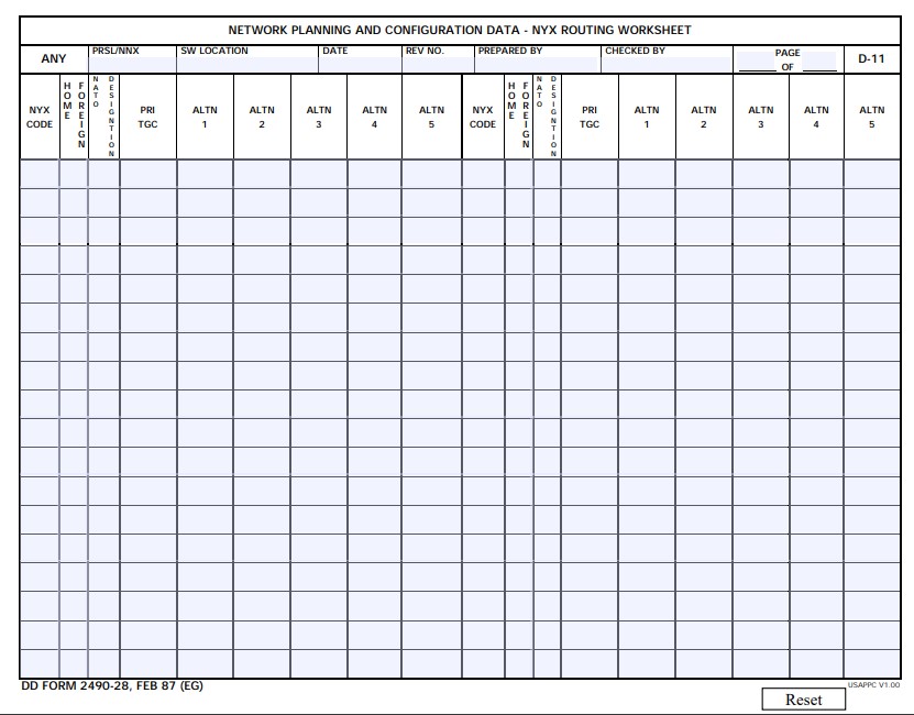 Download dd 2490-28 Form